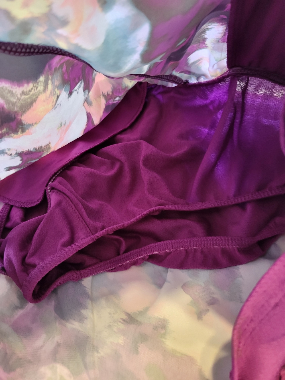 Athletic Works Women's Purple Multi Floral Athletic Shorts - Picture 5 of 6